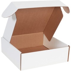 Box USA 12″ Deluxe Shipping Boxes 12″L x 12″W x 4″H, 50-Pack – White Box Mail…