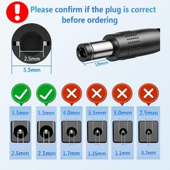 12V 2.5A Power Supply 30W AC Adapter, 10ft DC in 12V Power Cord for Lights Sp…