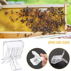 5PCS/Set Queen Bee Catcher Clip Cage Catching Beekeeping Equipment Plastic Clear