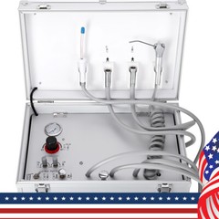 Portable Dental Delivery Unit Air Compressor Syringe Suction /Turbine Unit 4Hole