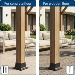 4×4 Post Base Bracket 10 Pcs 3.6″ x 3.6″ Heavy Duty for Wood Post Anchor