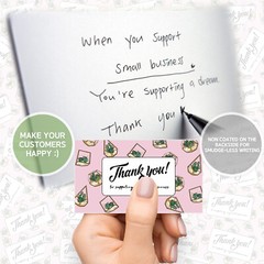 Thank You Cards Small Business (3.5 x 2 Inches – 100 pcs, 300GSM) by Modern 5th