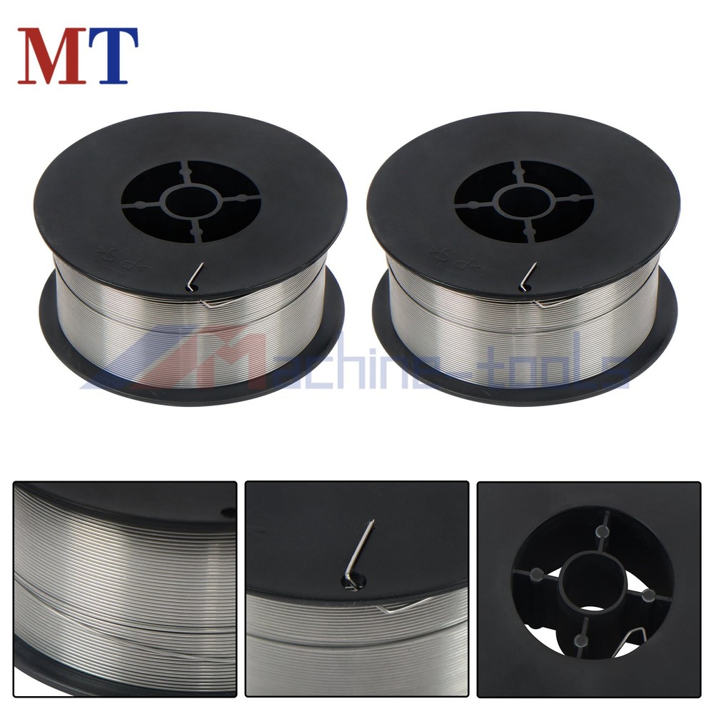 2 Pack E71T-GS .030 Inch (0.8mm) 2LB Gasless Mild Carbon Steel Welding Wire