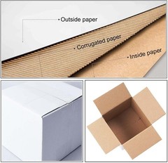 6x6x6 Inches Boxes Set of 25, White Corrugated Cardboard for Packing Mailing …