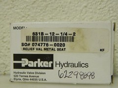 Parker Relief Valve 1/4" Inlet 1-11/16" Wide 3-3/4" High 631B-12-