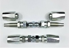 2 Hydraulic Hose Repair Kits – 1/2 ID 2-Wire Hose Reusable Field Repair Fitting