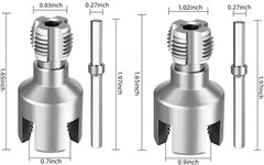 Integrated Pipe Threading Tool, 1/2“ And 3/4” Drill Compatible Dual-Function Pvc