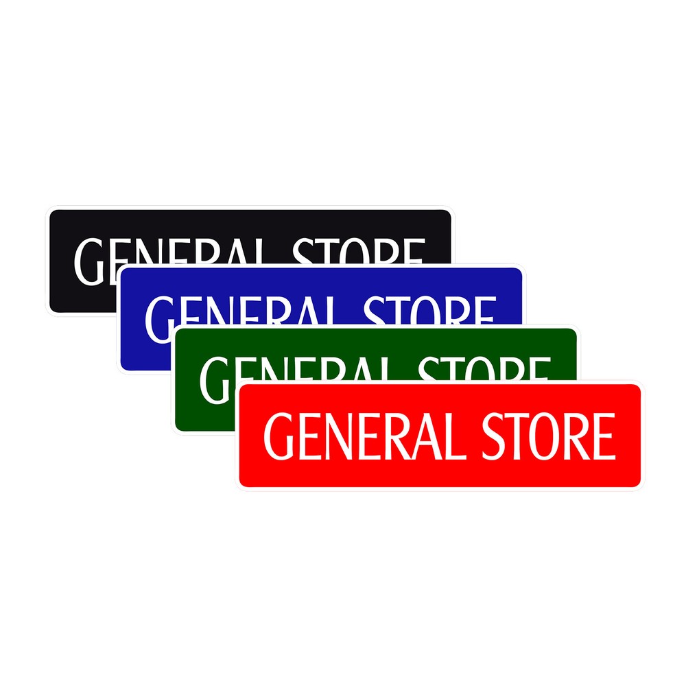 General Store Street Aluminum Metal Novelty Store Sign Grocery Supply Mercantile