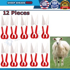 12 PROFESSIONAL NEW SHEEP SHEARS CALF GOATS BEST FOR HAIR & WOOL CUTTING RED ODM