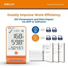 Elitech GSP-6 Temperature Data Logger Humidity Recorder External Sensor USB Port