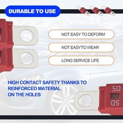3PCS AMI/Midi Fuse, High Current 50A, for Cars, Buses, Trucks, Caravans, 50A