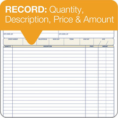 Order Book, 2-Part, Carbonless, White/Canary, 8-3/8 X 10-11/16 Inches, 50 Sets