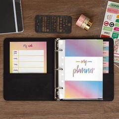 Vintage Style 3 Ring Binder 5.5×8.5 Inches