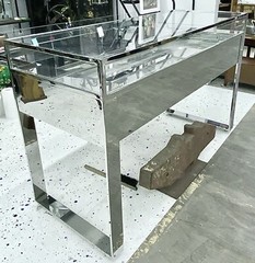 BARNEYS NEW YORK Chrome And Glass Display Cabinet Designed By PETER MARINO