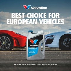 Valvoline European Vehicle Full Synthetic SAE 0W-40 Motor Oil 1 QT 1 QT, Gold