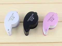 40X Jewelers Loupe Magnifier Light Jewelry Eye Loop Pocket Magnifying Glass Coin