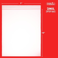 Dirose – 7 x 10 Reclosable Poly Zip Bags (1000 Count), 2 Mil – Plastic Zip&lock