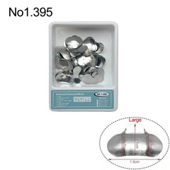 100 Pcs Dental Sectional Contoured Metal Matrices Refill Matrix Band Ledge 35um