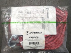 SAFEWAZE Kernmantle Vertical Lifeline Assembly w/ Swivel Snap Hook 30ft FS715-30