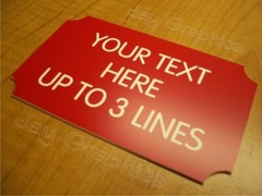 Custom Engraved 3×5 Red Plaque Office Sign | Add Your Wording | Wall or Door