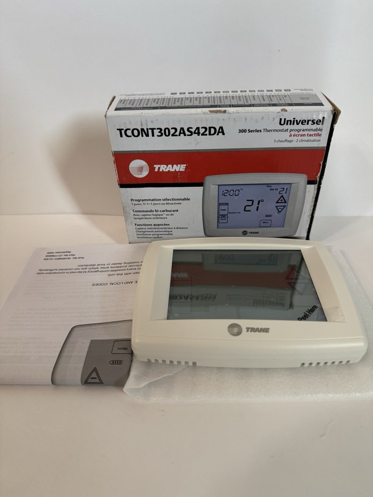 Trane TCONT302AS42DA Programmable Thermostat Touch Digital Display 2 Cool 3 Heat