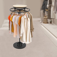 Round Clothing Display Rack Floor-standing Garment Hanging Rack 23.6*55.1inch US