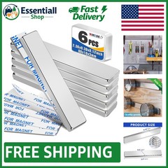 6 Neodymium Magnets – 18 lbs Pull Force with Adhesive for Crafting