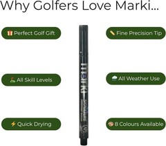 Permanent Golf Ball Marker Pen – Fine Tip, Wear & Water Resistant Ink | Designed