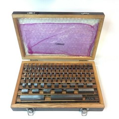 Vintage HDT Inc Gage Block Set FED Grade 2 Rectangular 81 Pcs Wooden Case