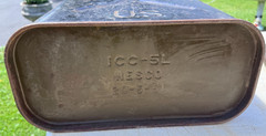 Vtg USMC Military 5 Gallon Metal Gas Can Black Jerry Can w/Flexible Cap Spout