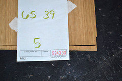 Oak Wood Raw Veneer Sheet 6.5 x 39 inches 1/42nd thick 5943-93