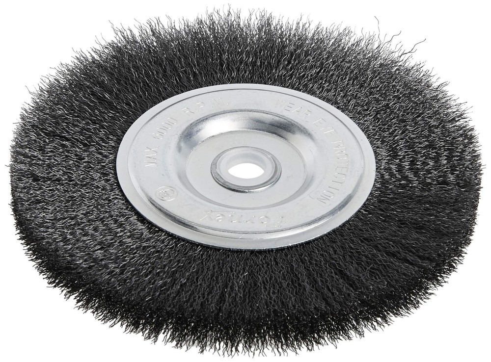 Forney 72747 Wire Bench Wheel Brush, Fine 6-Inch-by-.008-Inch, No Color