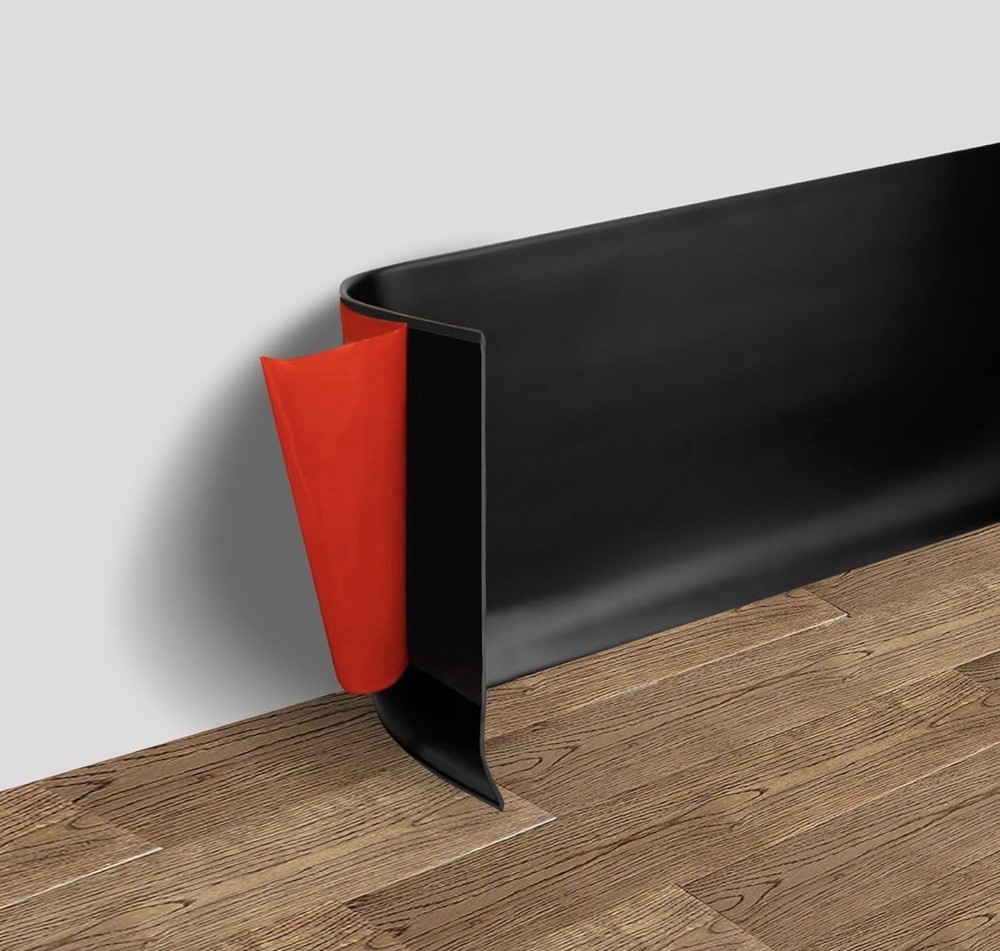 6″x50ft Self Adhesive Vinyl Wall Base Molding Flexible Baseboard Trim Roll