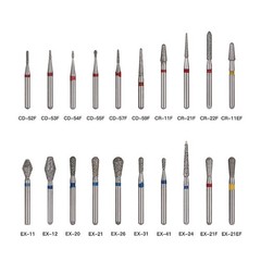 50pcs Dental Turbine Diamond Burs FG For High Speed Handpiece Friction Grip Burs