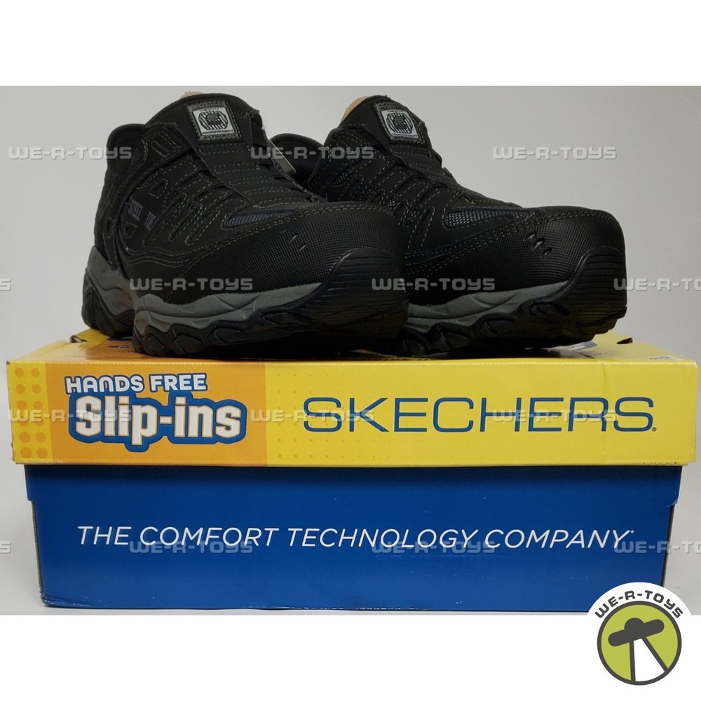 Skechers Slip-Ins Cankton Faison Black Steel Toe Shoes Size 10 Medium