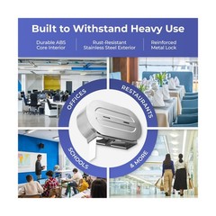 Double Jumbo Toilet Paper Dispenser – Stainless Steel Commercial Dual Roll Wa…