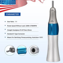 Dental Low Speed External Water Spray Straight Contra Air Motor Handpiece 2Hole