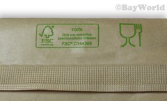 1 Set Wooden Cutlery Premium Compostable with Salt/Pepper Disposable Cutlery 260100
