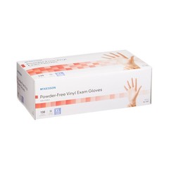 McKesson Vinyl Exam Glove Standard Cuff Length X-LARGE 130 per Box