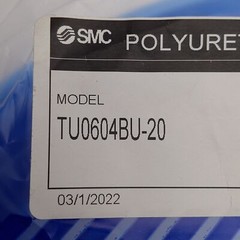 Lot of 2 SMC TU0604BU-20 Blue Polyurethane Tubing, ø6mm OD, ø4mm ID, 0.8MPa, 20m