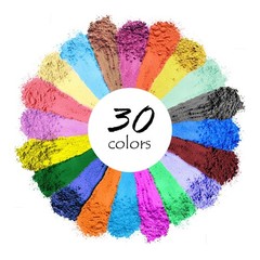 Mica Powder, 30 Color Pigment, Natural Cosmetic Grade Shimmer 30 Bag