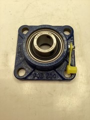 Genuine SKF F4B012-RM, 204-012 Square Flanged Ball Bearing Blue