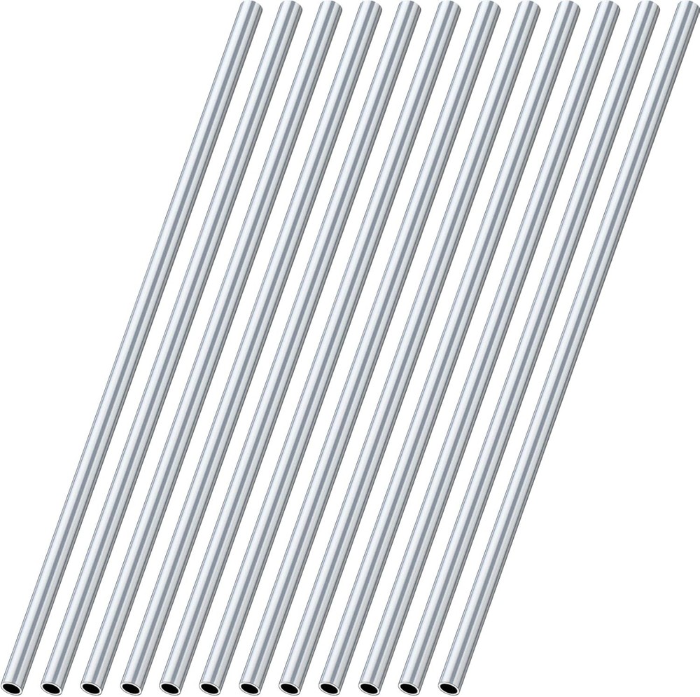 Blulu 12 Pcs Round Aluminum Tube 36 Inches Long Seamless Aluminum Tubing Metal S