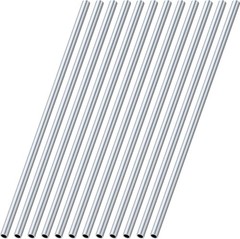 Blulu 12 Pcs Round Aluminum Tube 36 Inches Long Seamless Aluminum Tubing Metal S