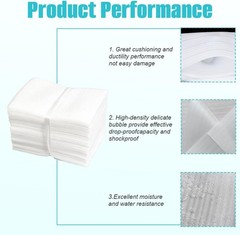 100Pcs 4×6 Inch Foam Wrap Pouches Cushion Sheets Packing Bags for Shipping Movin