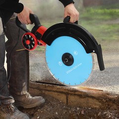 Electric Concrete Cutter Saw, Circular Saw with Saw Blade and Rolling Pulley HOT