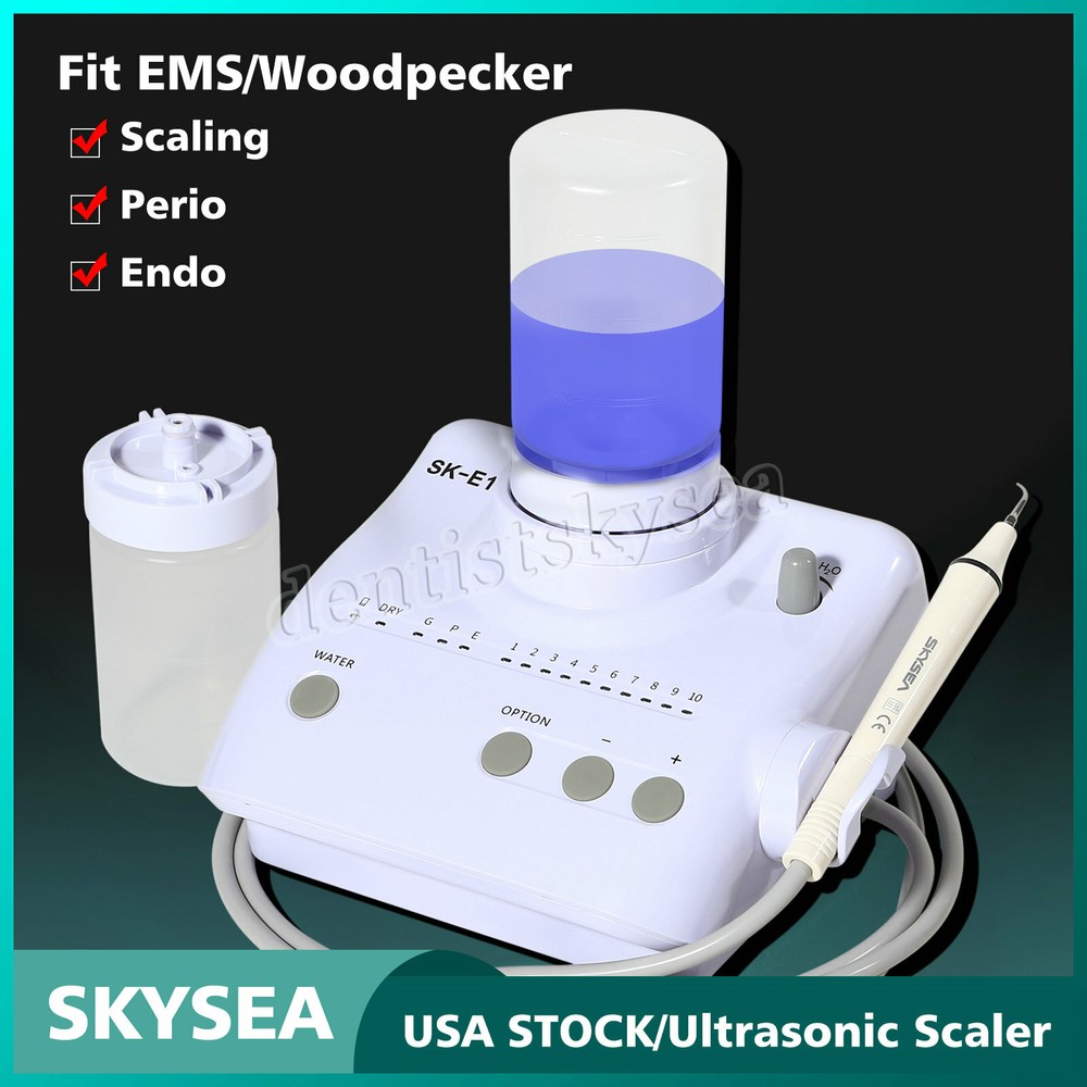 Dental Portable Ultrasonic Piezo Scaler 2*Bottles fit Cavitron EMS Handpiece