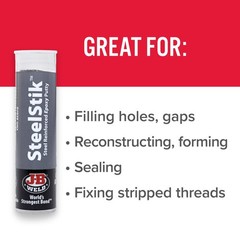 J-B Weld 8267 SteelStik Epoxy Putty Stick 2 oz – Steel Reinforced Repair