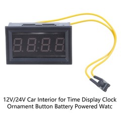 Car Truck Digital Electronic Clock LED Screen Display Electronic Watch 12V/24V