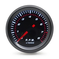 2“52mm Smoke Lens Auto Tachometer White LED 0-8000 RPM Meter Car Gauge 1-8 Cylin